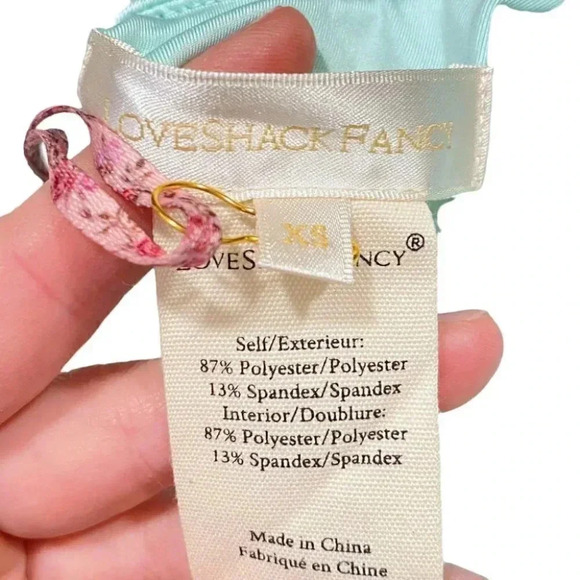 NWT LoveShackFancy Freya Floral One-Piece Mint Pastel Green Swimsuit Size: XS - Picture 10 of 11